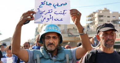 Hasta los periodistas sufren el hambre en Gaza